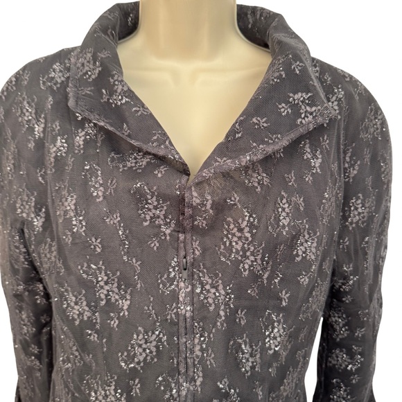 Jackie Rogers Black & Silver lace Patterned Blazer - Picture 5 of 11